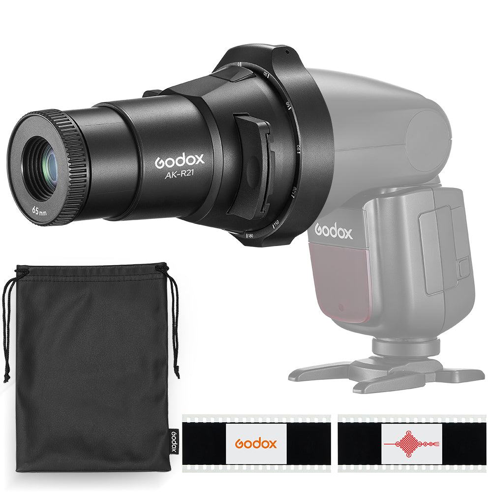 Godox AK-R21 Lente da 65mm Kit proiezione per teste flash Godox AK-R21 Lente da 65mm Kit proiezione per teste flash